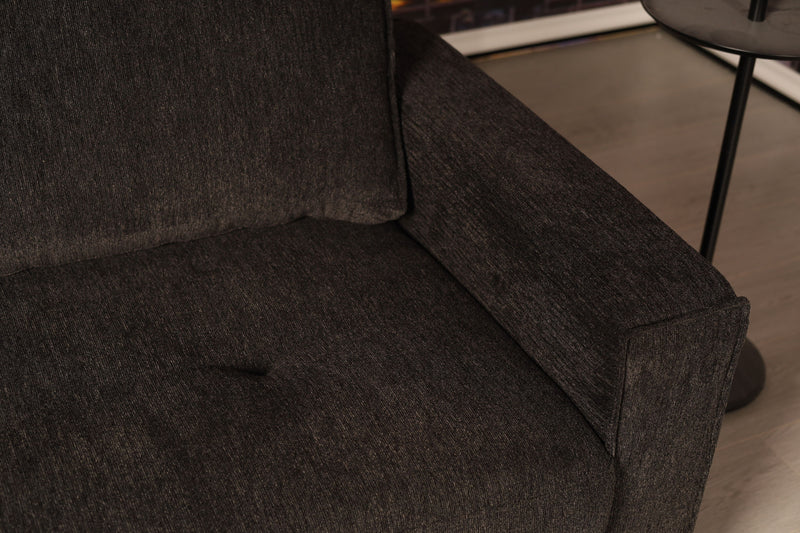 Polaris - Fabric Wide Reversible Sectional Sofa - Black