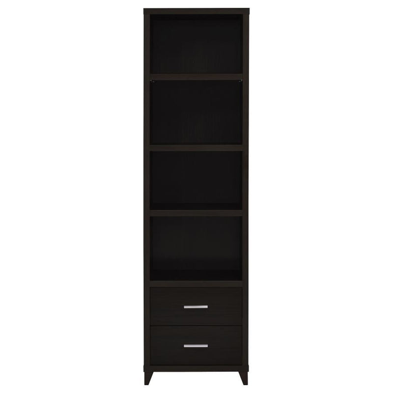 Lewes - 2-Drawer Media Tower - Cappuccino