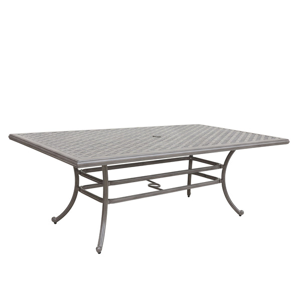 46X86" Cast Aluminum Rectangle Table - Gray