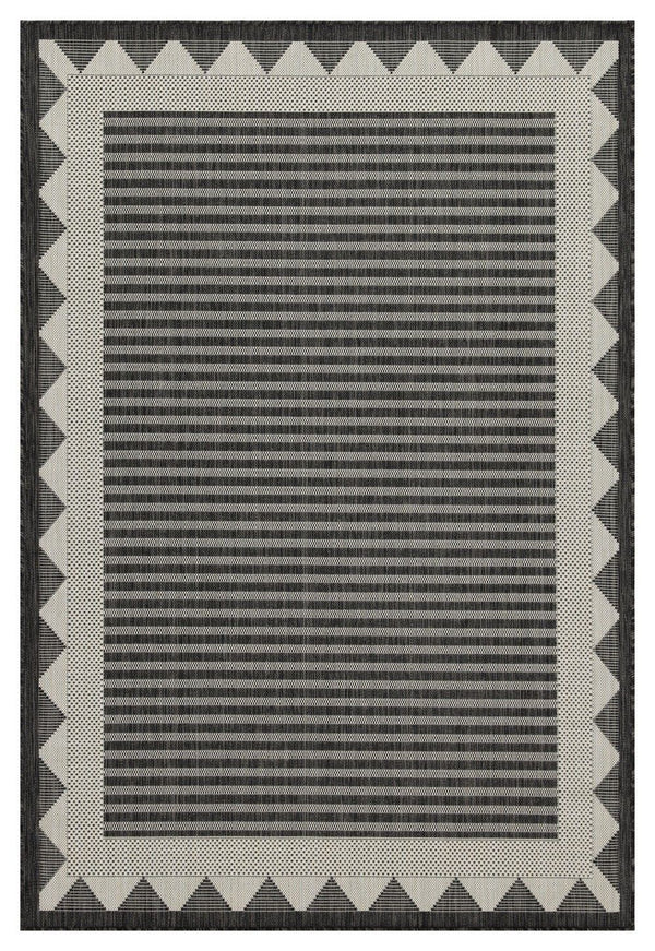 Sunshine - 5'3" X 7'3" Polypropylene Indoor & Outdoor Area Rug - Anthracite