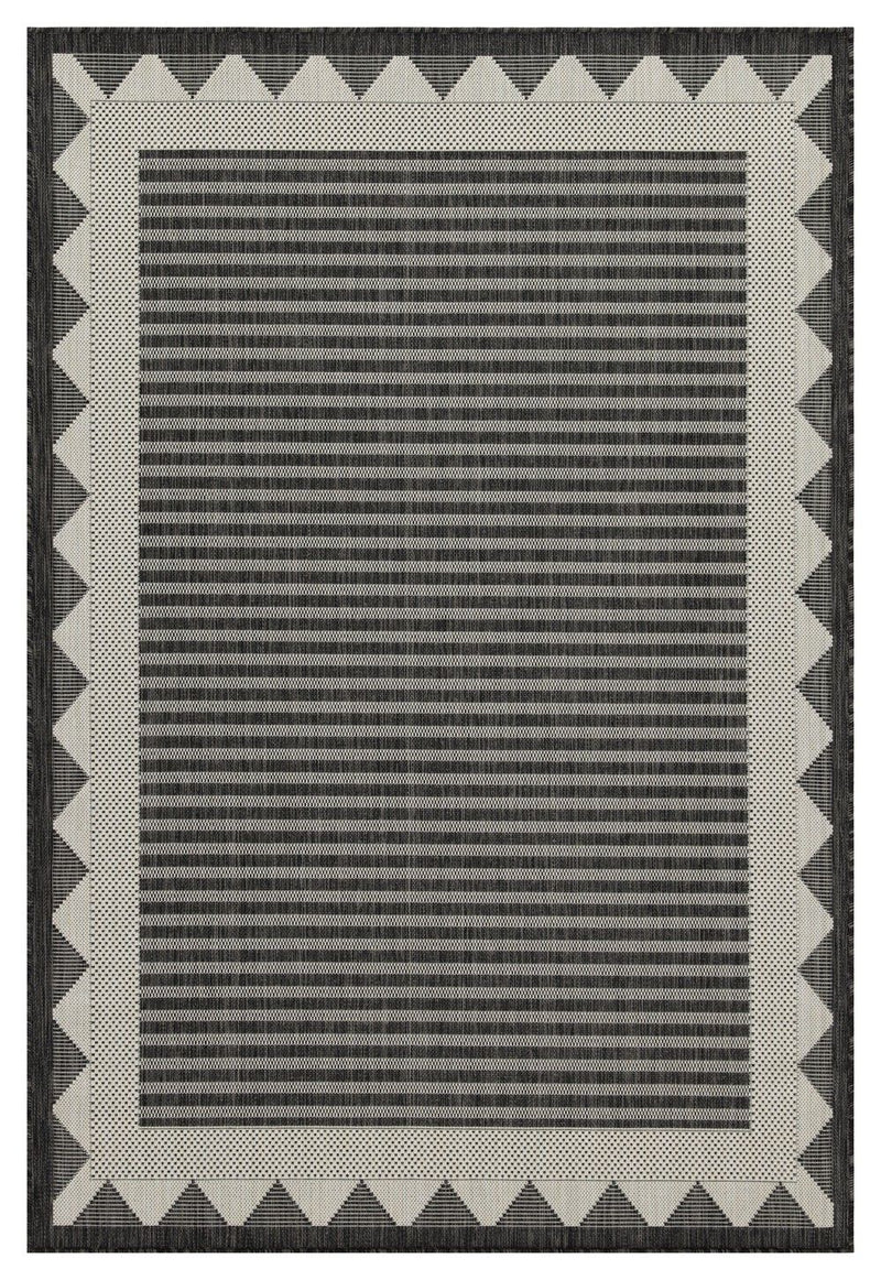 Sunshine - 5'3" X 7'3" Polypropylene Indoor & Outdoor Area Rug - Anthracite