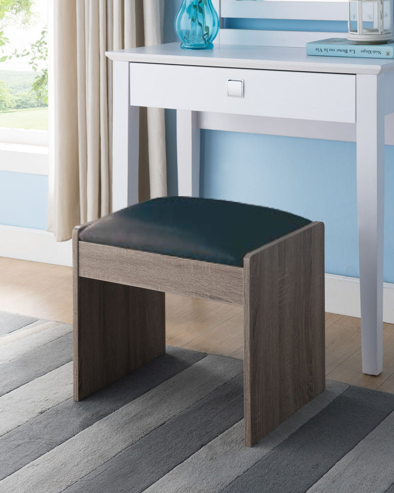 Vanity Cushioned Stool Chair - Brown