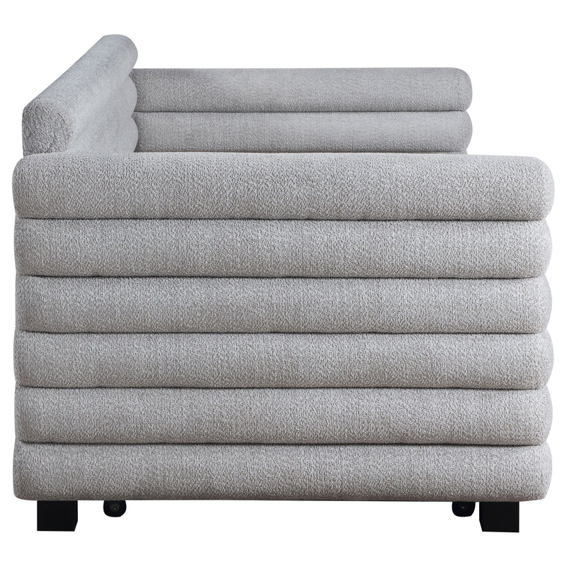 Patricia - Boucle Upholstered Day Bed With Trundle