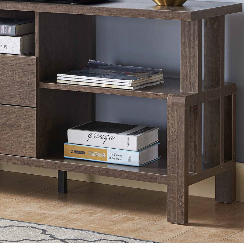 TV Console Stand - Walnut Oak