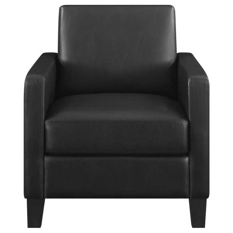 Julio - Upholstered Accent Chair With Track Arms - Black