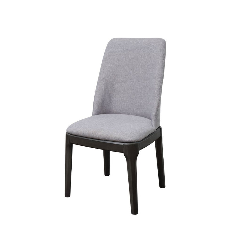 Madan - Side Chair (Set of 2) - Light Gray Linen & Gray Oak