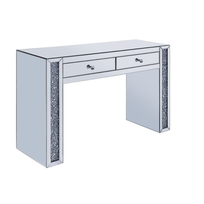 Noralie - Vanity Desk - Mirrored & Faux Diamonds