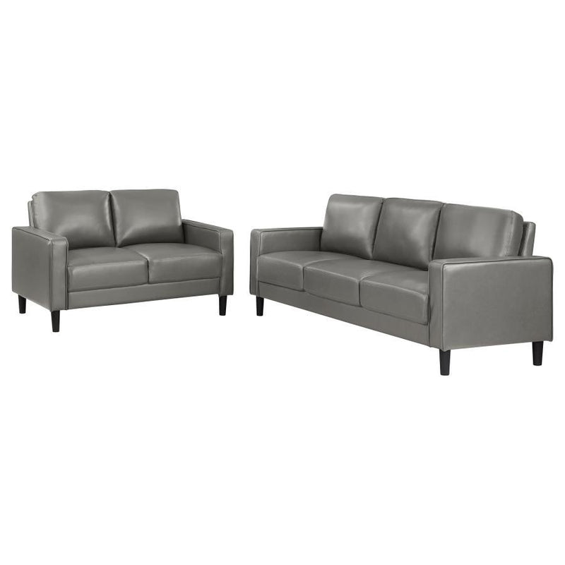 Ruth - Upholstered Track Arm Sofa Set