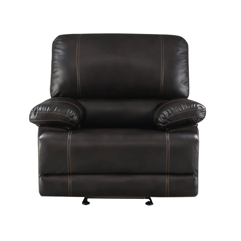 Recliner Chair Sofa Manual Reclining Home Seating Seats Movie Theater Chairs - Brown