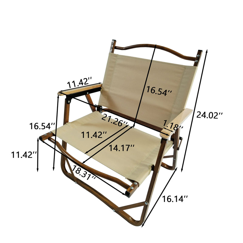 Comfy Foldable And Portable Chair With Armrests, Indoor And Outdoor (Set of 4) - Brown