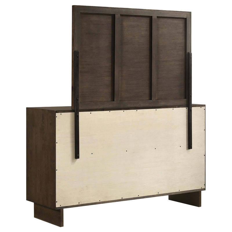 Glenwood - 6-Drawer Dresser And Mirror - Warm Brown