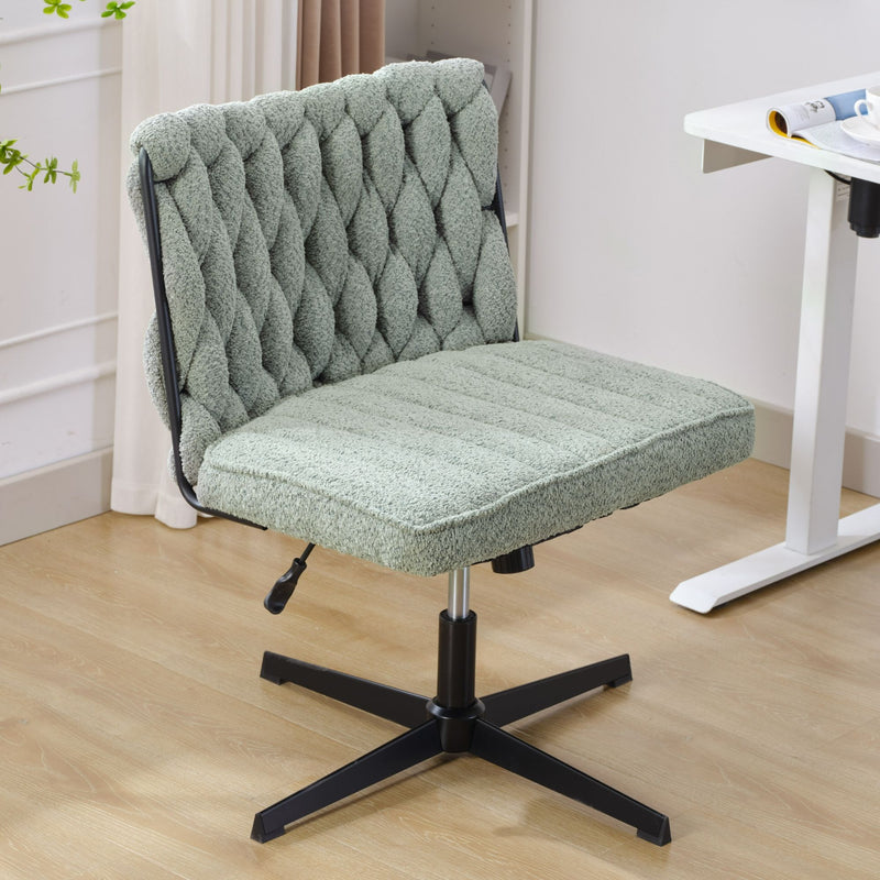 Armless Office Desk Chair No Wheels