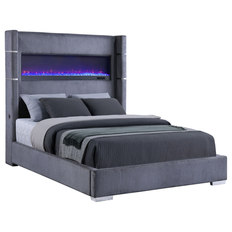 Tisdall - Upholstered  Fireplace Bed