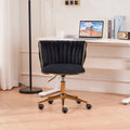 Office Desk Chair, Upholstered Home Office Desk Chairs With Adjustable Swivel Wheels, Ergonomic Office Chair For Living Room, Bedroom, Office, Vanity Study