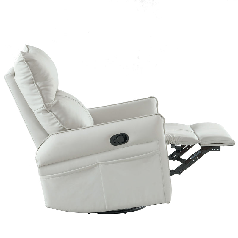 Rocking Recliner Chair, 360 Degree Swivel Nursery Rocking Chair, Glider Chair, Modern Small Rocking Swivel Recliner Chair For Bedroom, Living Room Chair Home Theater Seat, Phone Holder