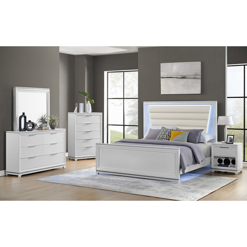 Denmark - Upholstered Bedroom Set With LED