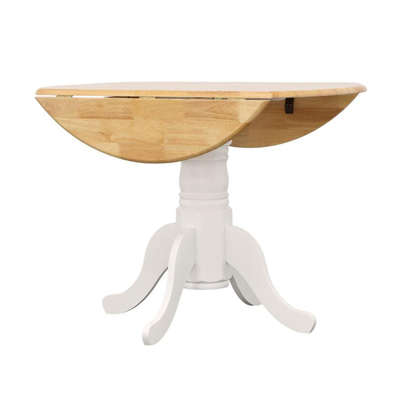 Allison - Round Drop Leaf Extension Dining Table - White