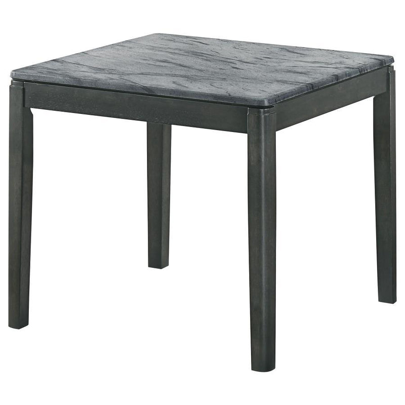 Mozzi - Square End Table Faux Marble - Gray And Black