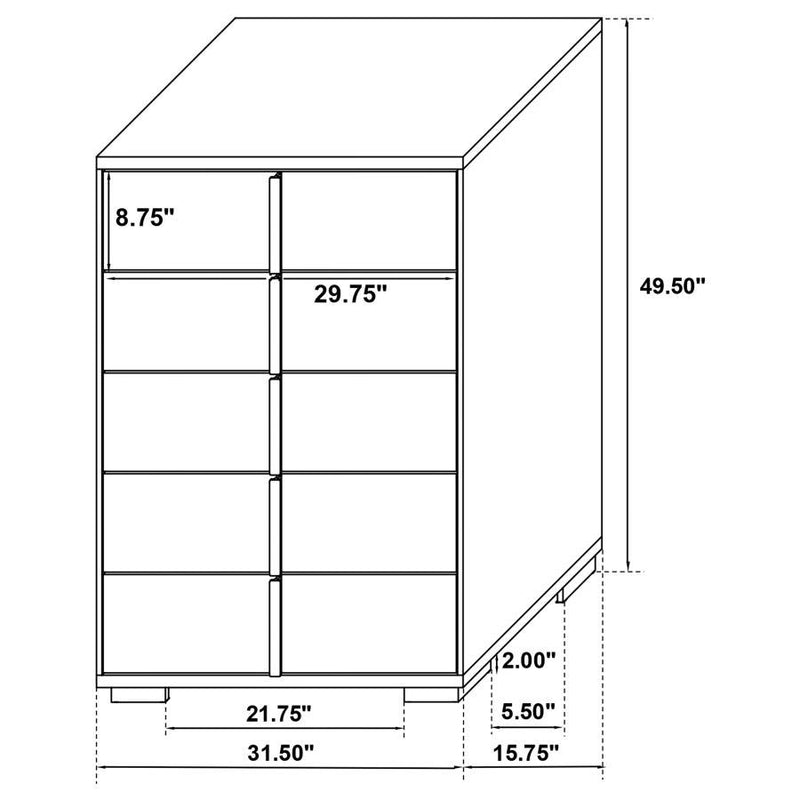 Marceline - 5-Drawer Bedroom Chest