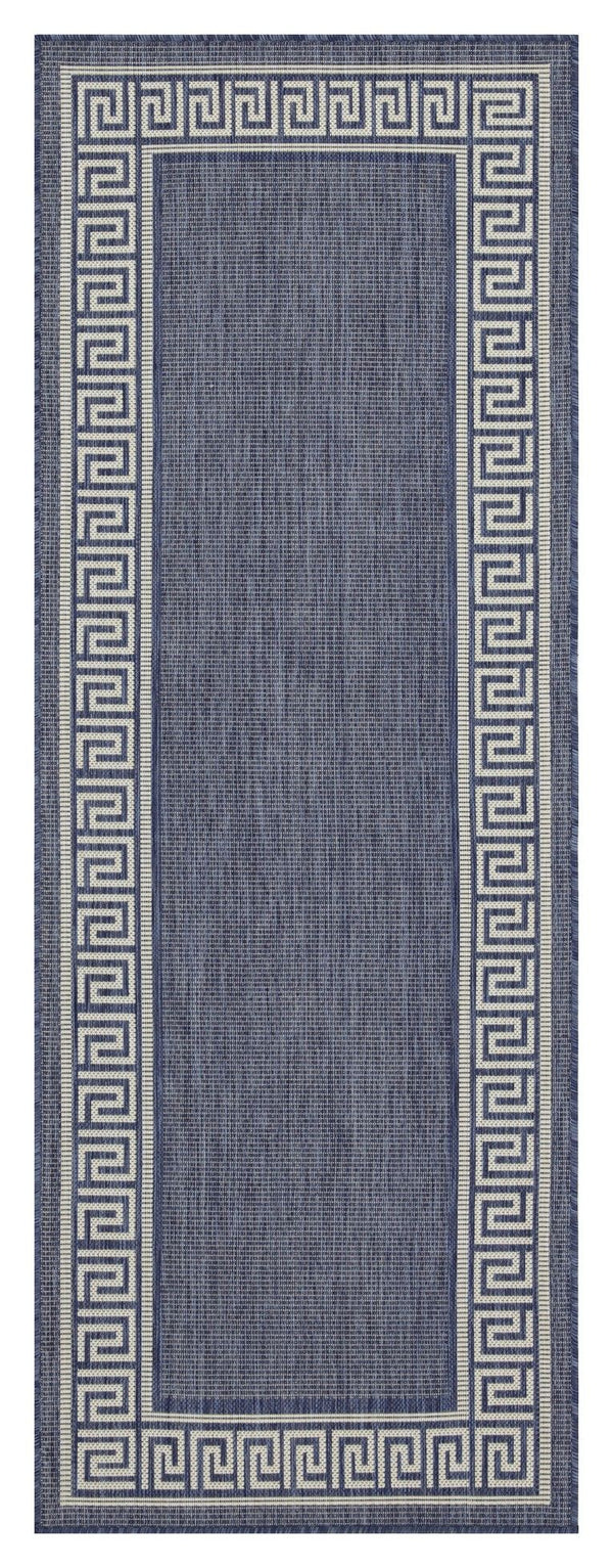 Sunshine - 2'7" X 7'3" Indoor / Outdoor Area Rug Polypropylene - Blue