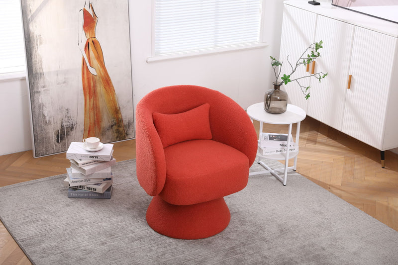 Swivel Accent Chair, Armchair Round Barrel Chair In Fabric For Living Room Bedroom