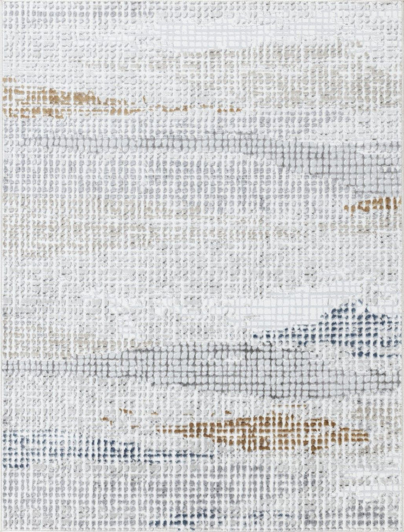 Textures - 2'7" X 7' Area Rug Polypropylene - Multi / White