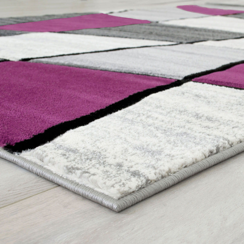 Niksar - Area Rug - Gray / Purple