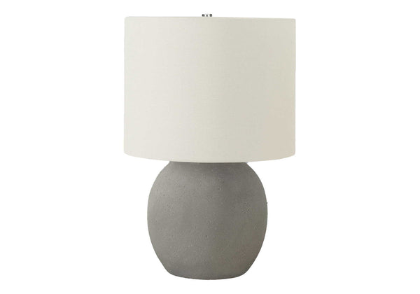 Lighting, Table Lamp, Concrete, Contemporary - Gray / Cream