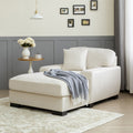 Modern Mid-Century Indoor Oversized Chaise Lounger Comfort Sleeper Sofa With Pillow And Soild Wood Legs