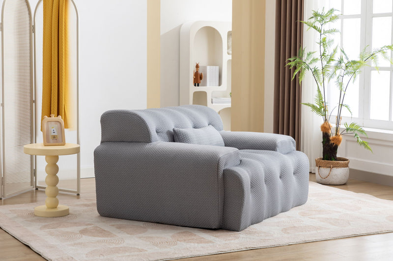 Large Size 1 Seater Sofa, Pure Foam Comfy Sofa Couch, Modern Lounge Sofa For Living Room, Apartment