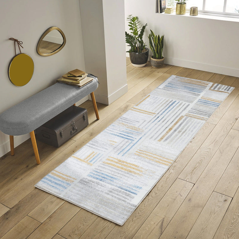 Nova - 5'3" X 7' Area Rug - Multi / White