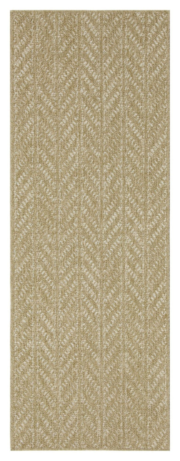 Earth - 2'7" X 7'3" Indoor / Outdoor Area Rug - Natural / White