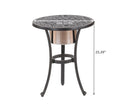 21" Cast Aluminum Round Table With Ice Bucket