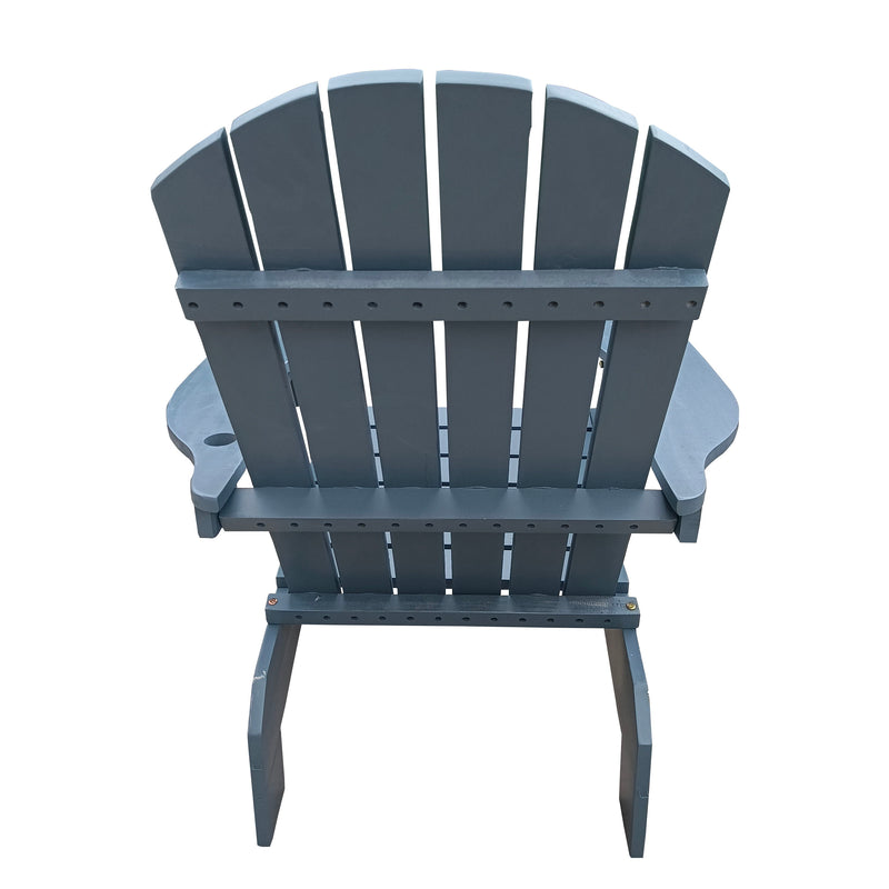 Outdoor Or Indoor Wood Adirondack Chair With An Hole To Hold Umbrella, On The Arm