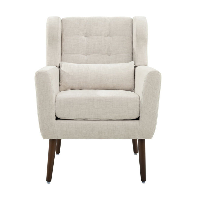 Modern Accent Chair Upholstered Foam Filled Living Room Chairs Comfy Reading Chair Mid-Century Modern Chair With Chenille Fabric Lounge Arm Chairs Armchair For Living Room Bedroom