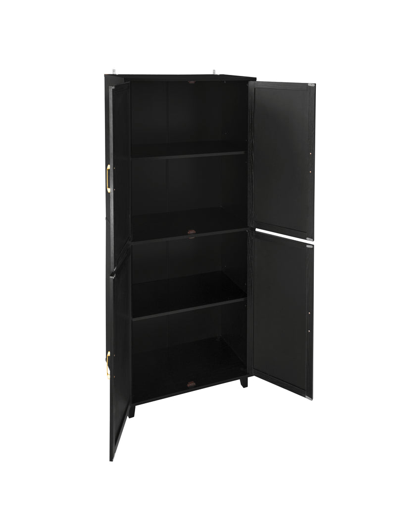 4 Door Cabinet, with 4 Adjustable Inner Shelves, Storage Cabinet