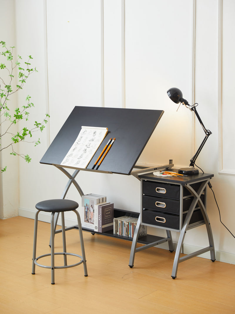 Drafting Table With Stool