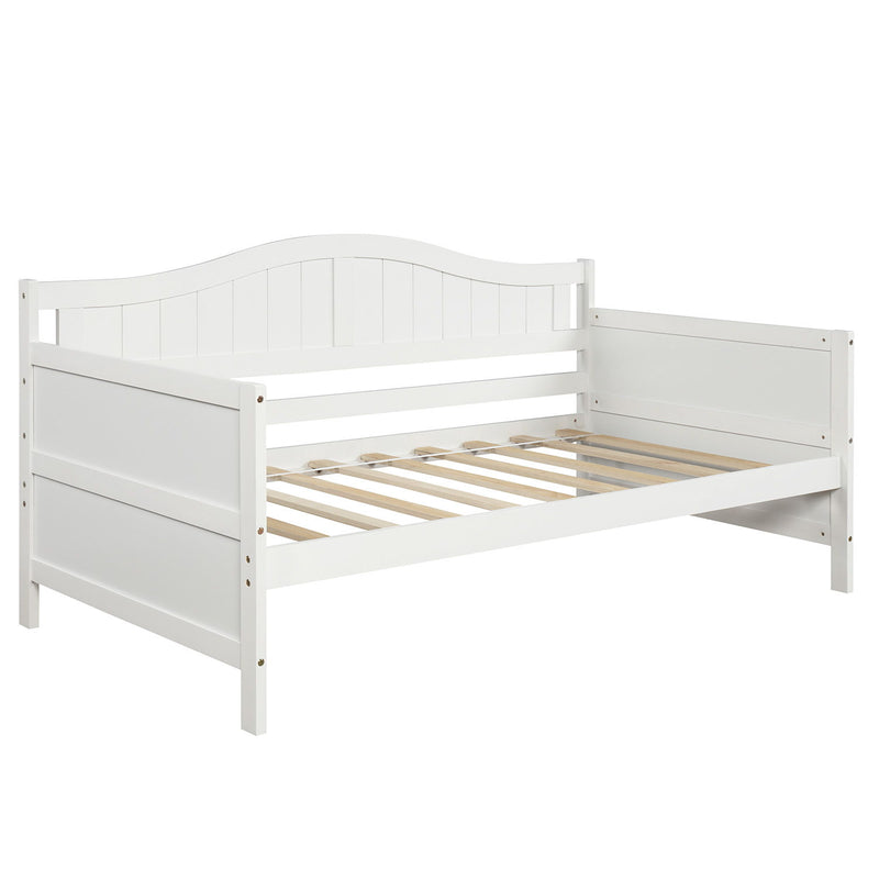 Twin Wooden Daybed With 2 Drawers, Sofa Bed For Bedroom Living Room, No Box Spring Needed - White