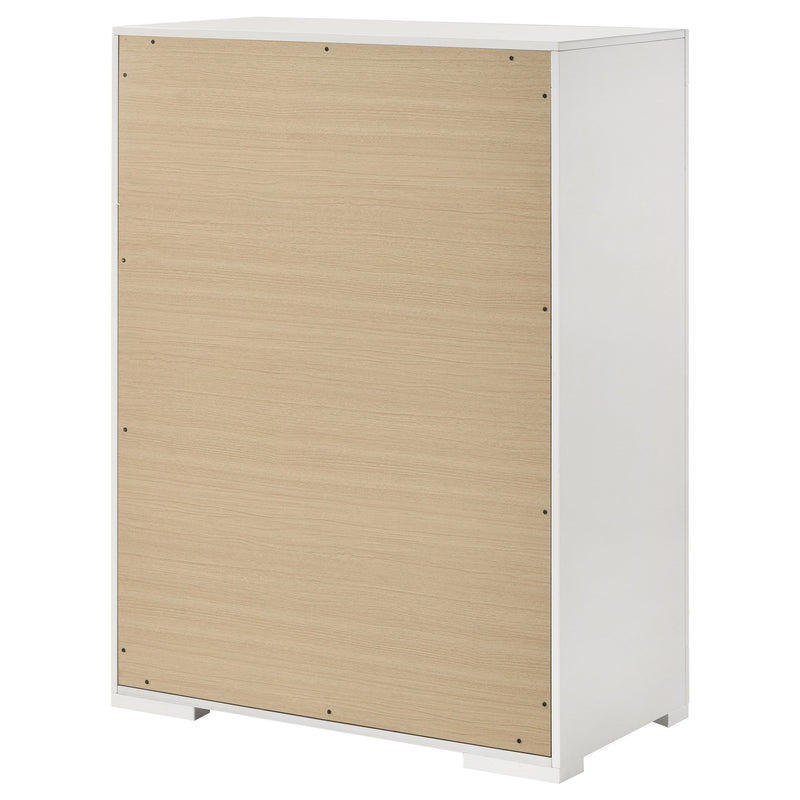 Ives - 5-Drawer Bedroom Chest Of Drawers - White High Gloss