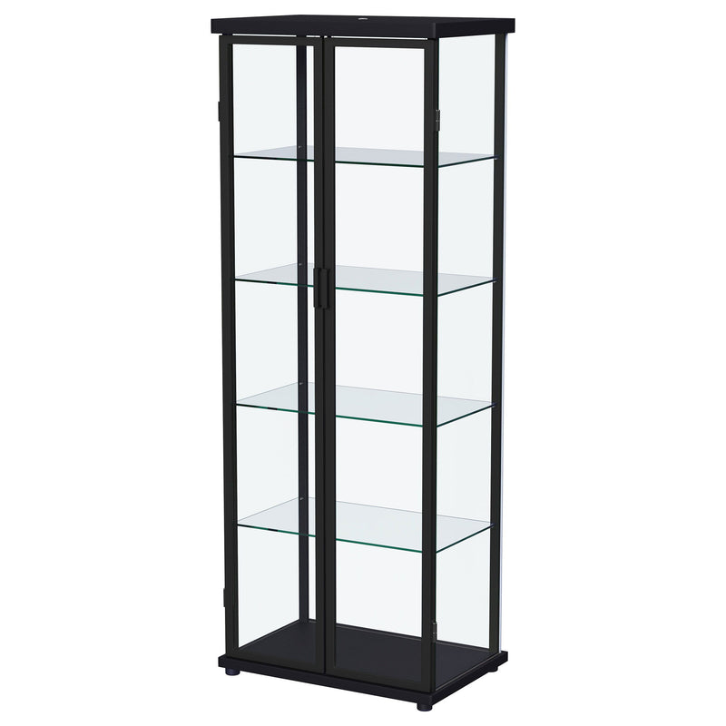 Aero - 5-Shelf Display Curio Cabinet With Led Lighting