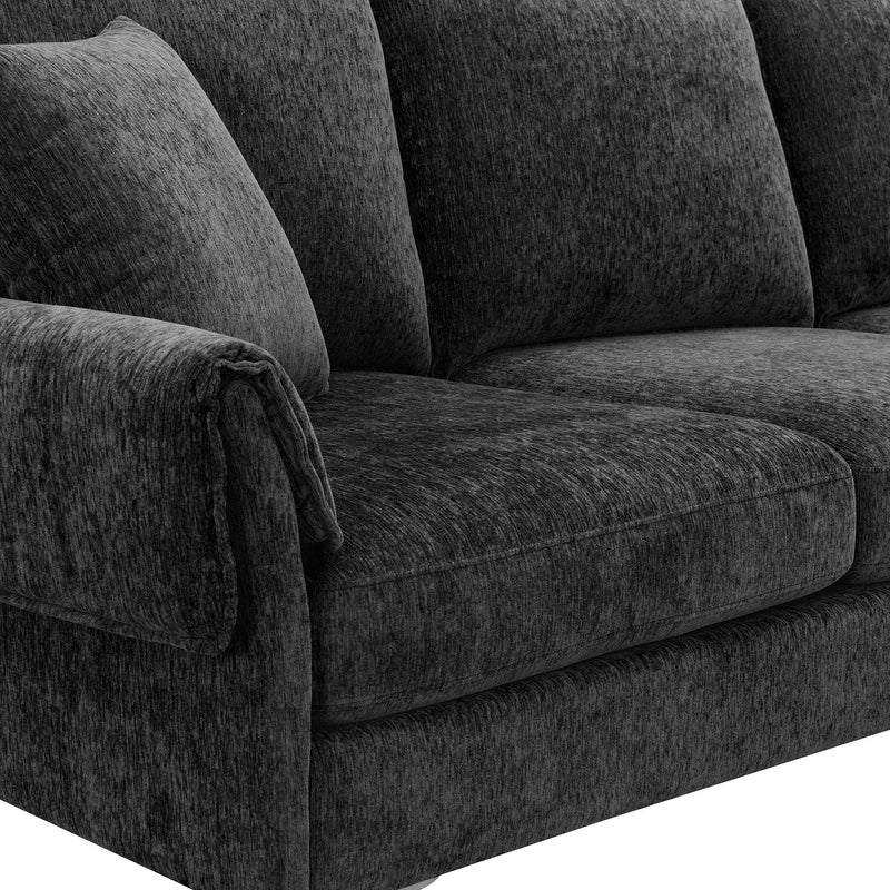 Convertible Sectional Sofa, Modern Chenille L-Shaped Sofa Couch With Reversible Chaise Lounge, Fit For Living Room, Apartment (2 Pillows)