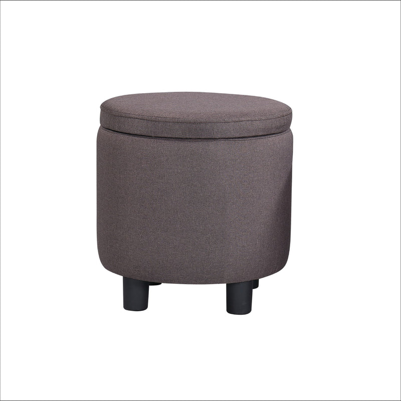 Home Decor Upholstered Round Tufted Footrest Ottoman, Ottoman With Storage For Living Room & Bedroom, Decorative Home Furniture