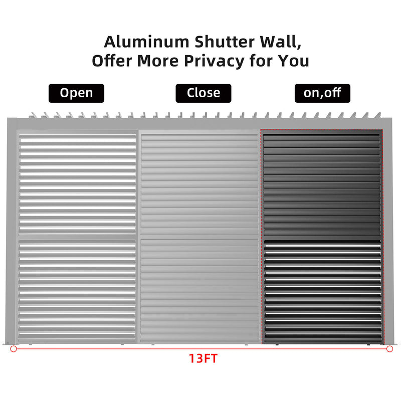 Louver Grille 1 / 3 13Ft Frame & Louvers - Black