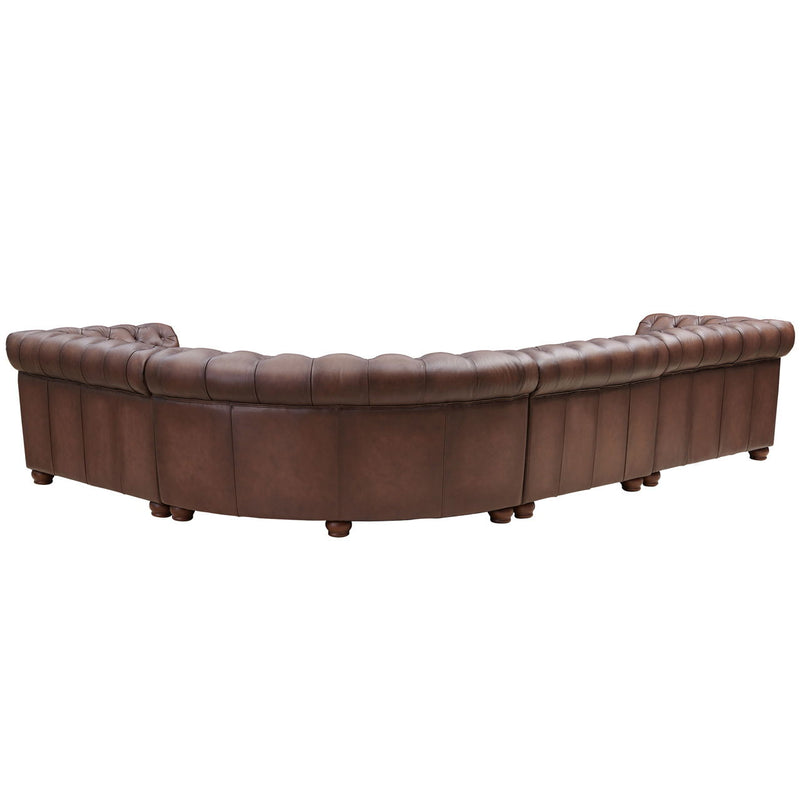 Aliso - L-Shaped Leather Sectional - Caramel