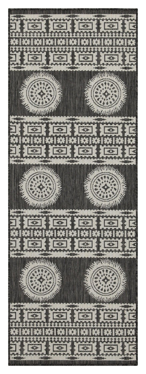 Sunshine - 2'7" X 7'3" Indoor / Outdoor Area Rug - Anthracite