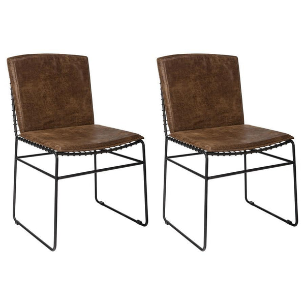 Abbott - Metal Dining Side Chair (Set of 2) - Antique Brown