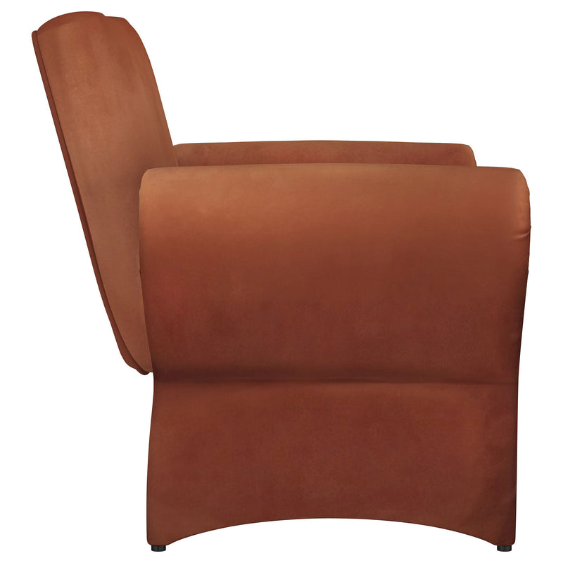 Liana - Upholstered Roll Arm Accent Armchair - Rust Orange