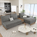 L-Shaped Sofa Sectional Sofa With Two USB Ports And Two Power Sockets, A Storage Drawer And A Reversible Chaise Lounge For Living Room