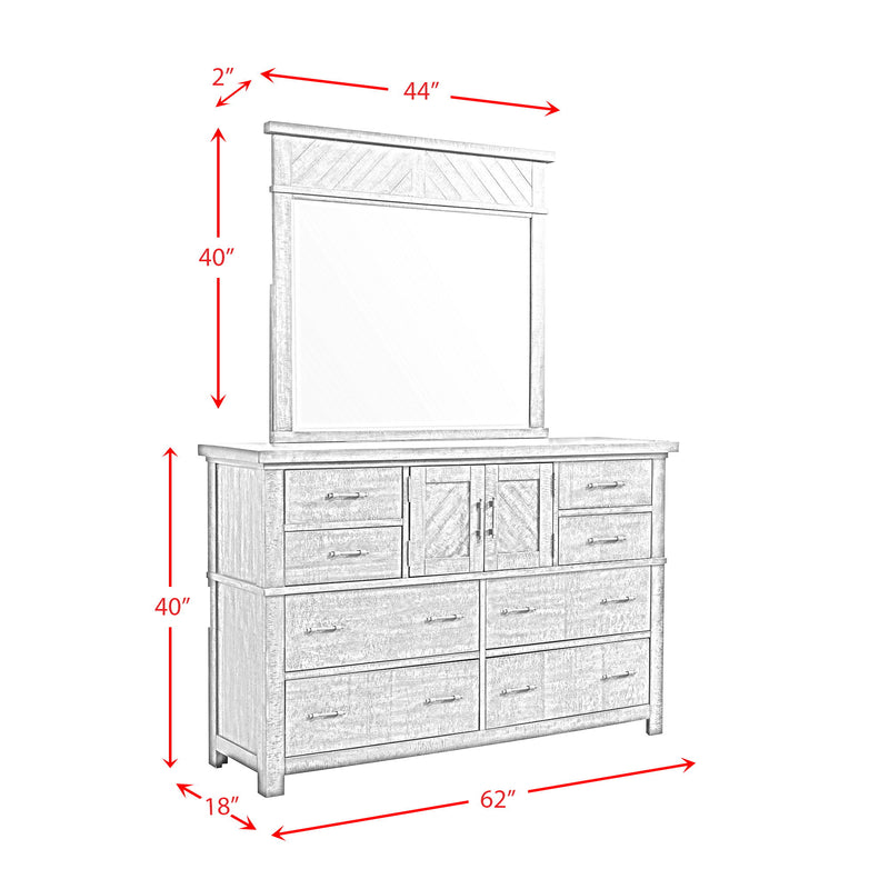 Jax - Dresser & Mirror Set - Walnut