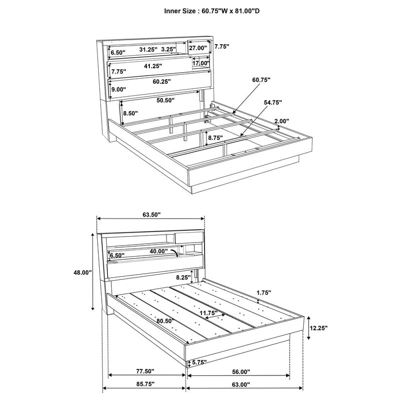 Fenwick - 5-Piece Queen Bedroom Set - Gray Oak